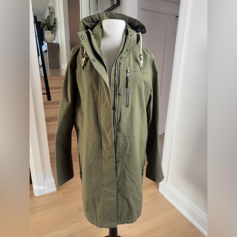 Patagonia Olive Green Waterproof Parka Jacket Size L/XL - Picture 2 of 12